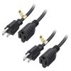 imageUL Listed Cable Matters 2Pack 16 AWG Heavy Duty 13A Power Extension Cord  10ft 3 Prong Power Cord Extension NEMA 515P to NEMA 515R BlackBlack