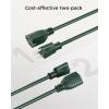 imageUL Listed Cable Matters 2Pack 16 AWG Heavy Duty 13A Power Extension Cord  10ft 3 Prong Power Cord Extension NEMA 515P to NEMA 515R BlackGreen