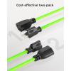 imageUL Listed Cable Matters 2Pack 16 AWG Heavy Duty 13A Power Extension Cord  10ft 3 Prong Power Cord Extension NEMA 515P to NEMA 515R BlackGreen