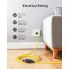 imageUL Listed Cable Matters 2Pack 16 AWG Heavy Duty 13A Power Extension Cord  10ft 3 Prong Power Cord Extension NEMA 515P to NEMA 515R BlackYellow