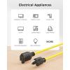 imageUL Listed Cable Matters 2Pack 16 AWG Heavy Duty 13A Power Extension Cord  10ft 3 Prong Power Cord Extension NEMA 515P to NEMA 515R BlackYellow