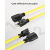 imageUL Listed Cable Matters 2Pack 16 AWG Heavy Duty 13A Power Extension Cord  10ft 3 Prong Power Cord Extension NEMA 515P to NEMA 515R BlackYellow