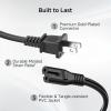 imageUL Listed Cable Matters 2Pack 2 Prong TV Power Cord  6ft AC Power Cord Non Polarized NEMA 115P to IEC C7 Compatible with Samsung LG Sony Insignia TCL Sharp Toshiba Hisense TV PS4 PS510 Feet