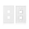 imageUL Listed Cable Matters 2Pack 2Port Ethernet Coax Wall Plate Coax and Ethernet Wall Plate RJ45 and Coaxial WallPlate White