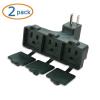 imageUL Listed Cable Matters 2Pack Waterproof 3Outlet Outdoor Outlet Splitter Weather Resistant Outdoor Multi Plug Adapter Plug Splitter with Covers