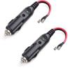 imageCable Matters 2 Pack 12V Replacement Cigarette Light Plug Cord with Leads  15A Fuse and Green Indicator Light