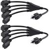 imageCable Matters 2Pack 2 Outlet Power Splitter Cord  12ft NEMA 515P to NEMA 515R Y Power Cord Splitter 16 AWG Outlet Saver 12 Feet4Outlet