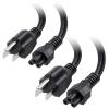 imageCable Matters 2Pack 3 Prong Power Cord  6ft 13A  16AWG Laptop Power Cord Replacement Compatible with DellHPASUS Computers NEMA 515P to IEC C5 Black3 Feet