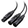imageCable Matters 2Pack Balanced XLR Splitter Cable  15ft  05m XLR Y Cable 2 Male to 1 Female