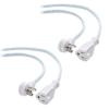 imageCable Matters 2Pack Braided Low Profile Flat Power Cord 6 ft 3 Prong Flat Plug Extension Cord Under Rug Power Extension Cord10 ft