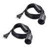 imageCable Matters 2Pack Hanging Light Cord with Switch  15ft Pendant Light Cord with Plug BlackBlack