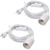 imageCable Matters 2Pack Hanging Light Cord with Switch  15ft Pendant Light Cord with Plug BlackWhite