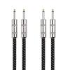 imageCable Matters 2Pack Premium Braided 12 AWG 14 Inch Speaker Cable 6 ft with 635mm TS Connector3 ft