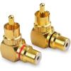 imageCable Matters 2Pack Right Angle RCA Adapter 90 Degree RCA Adapter