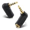imageCable Matters 2Pack TRRS Right Angle 35mm Adapter in Black 35mm Right Angle Adapter 90 Degree 35mm Adapter 90 Degree Audio Adapter