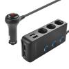 imageCable Matters 3 Socket Car Cigarette Lighter Adapter with 4 USB Ports OnOff Switch and LED Display  2X Fuses and Mounting Bracket Included