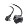imageCable Matters 3Outlet 3 Prong Extension Cord 8 Feet 3Outlet Splitter Adapter with Extension Cord in Black
