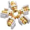 imageCable Matters 5Pack Banana Jack Binding Post Keystone Jack Inserts with Black RingRed