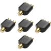 imageCable Matters 5Pack Gold Plated RCA Split Adapter