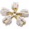 imageCable Matters 5Pack GoldPlated 35mm TRS Keystone Jack Inserts in White