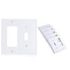 imageCable Matters 5Pack Toggle Switch Wall Switch Cover Double Gang Wall Plate Cover for Decorator Device in White