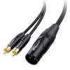 imageCable Matters Dual RCA to XLR Stereo Audio Splitter Cable 6 ft  18m XLR to Dual RCA Splitter Adapter in Black10 Feet