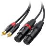 imageCable Matters Dual XLR to RCA Cable  6ft Dual Female XLR to RCA Cable10 Feet