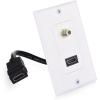 imageCable Matters HDMI Wall Plate with Coax Outlet Coax Wall Plate in White