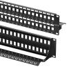 imageCable Matters Rackmount or Wall Mount 1U 24 Port Keystone Patch Panel with Cable Management and Support Bar 19inch Blank Patch Panel for Keystone Jacks2U