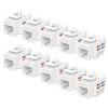 imageCable Matters UL Listed 10Pack 10Gbps Cat6 Keystone Jacks RJ45 Keystone Jack Ethernet Keystone Jack in White for Patch Panel and Wall PlateWhite