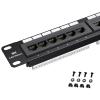 imageCable Matters UL Listed 24 Port Patch Panel Rackmount or Wall Mount 19Inch 1U Cat6 Network Patch Panel for 10 Gigabit Ethernet 110 or Krone Impact Tools Compatible24Port