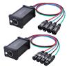 imageCable Matters XLR Audio Over Ethernet Snake with 2 Boxes  4X XLRMale Pigtail Box and 4X XLRFemale Pigtail Box XLR Snake 4 Channel Compatible with EtherCON Connector Black