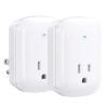 imageETL Listed Cable Matters 1350 Joules Single Outlet Surge Protector for TV PC Xbox PS5 Refrigerator Treadmill 15A1875W 500V Clamping Voltage Wall Surge Protector Outlet White2Pack