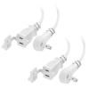 imageETL Listed Cable Matters 2Pack 13A 2 Prong Extension Cord 6ft in Black with Flat LowProfile Plug 16 AWG 1625W Extension Cord 2 Prong with Tamper Guard Ideal for Indoor UseWhite