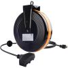 imageETL Listed Cable Matters 35 ft 3Outlet Retractable Extension Cord Reel SJTW 16 AWG 10A  1250W with Mounting Point in Black