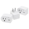 imageETL Listed Cable Matters 3Pack NonBlocking 490 Joules Single Outlet Surge Protector 15A  1875W Wall Surge Protector Outlet WhiteWhite