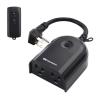 imageETL Listed Cable Matters Weatherproof IndoorOutdoor Remote Control Outlet with Dual Outlets ampamp Low Profile Flat Plug  80 ft Range Black