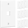 imageUL Listed Cable Matters 10Pack Low Profile 2Port Keystone Jack Wall Plate RJ45 Wall Plate for Keystone Jacks in White1Port