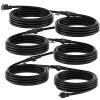 imageUL Listed Cable Matters 12AWG 50ft 15A Weatherproof Outdoor Power Extension Cord in Black with 6 Spaced Outlets  Outdoor Rated with Builtin Hanging Mounts for Christmas Lights and More