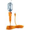 imageUL Listed Cable Matters 25ft 75W Trouble Light with Cord 16 AWG Old School Drop LightIncandescent Work Light with Builtin Outlet and Metal Guard in Orange for Indoor and Outdoor Use