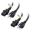 imageUL Listed Cable Matters 2Pack 16 AWG 3 Prong Computer Power Cord  6ft 13A Monitor Power Cord Replacement AC Cable NEMA 515P to IEC C13 Black15 Feet