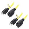 imageUL Listed Cable Matters 2Pack 16 AWG Heavy Duty 13A Power Extension Cord  10ft 3 Prong Power Cord Extension NEMA 515P to NEMA 515R BlackYellow