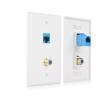 imageUL Listed Cable Matters 2Pack 2Port Ethernet Coax Wall Plate Coax and Ethernet Wall Plate RJ45 and Coaxial WallPlate White