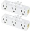 imageUL Listed Cable Matters 2Pack Spaced 3 Outlet Adapter 3 Plug Wall Adapter Grounded Plug Extender
