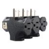 imageUL Listed Cable Matters 3Pack 3 Way Plug Adapter 15A 1875W 3 Prong 3 Outlet Adapter Power Splitter Plug Outlet 3 Way Electrical Splitter Multicolored White Gray OrangeBlack