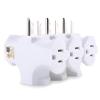 imageUL Listed Cable Matters 3Pack 3 Way Plug Adapter 15A 1875W 3 Prong 3 Outlet Adapter Power Splitter Plug Outlet 3 Way Electrical Splitter Multicolored White Gray OrangeWhite