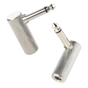imageCable Matters 2Pack 14 Right Angle Adapter  635mm TS Right Angle Guitar Adapter for Electric Guitars Bass AMP Mixers ampamp Equalizers