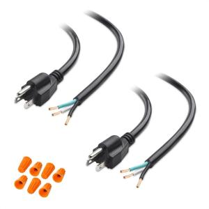 imageCable Matters 2Pack 14AWG 3Prong Power Cord Replacement 15A 1875W Appliance Cord 10ft Replacement Cord Dishwasher Power Cord NEMA 515P to 3Wire10 ft