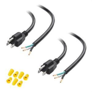 imageCable Matters 2Pack 14AWG 3Prong Power Cord Replacement 15A 1875W Appliance Cord 10ft Replacement Cord Dishwasher Power Cord NEMA 515P to 3Wire6 ft