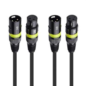 imageCable Matters 2Pack 22AWG Stage Light DMX Cable 10ft  3m with 3Pin XLR Connector 3 Pin XLR Male to Female DMX Lighting Cable10 Feet